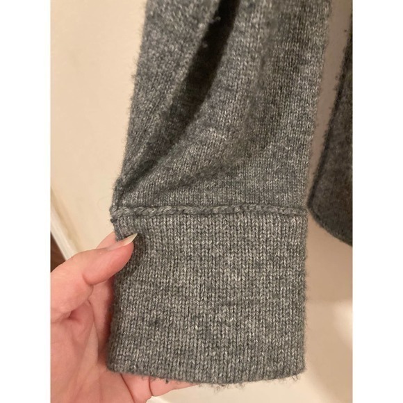 Banana Republic Gray Cardigan Double Breasted Size MP‎ Lambswool Cashmere - Picture 3 of 8
